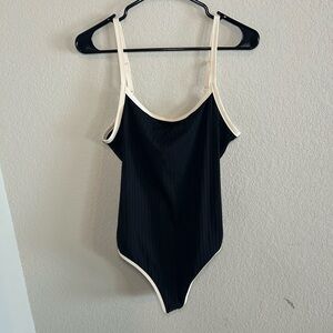 Aerie Black and White One Piece Swimsuit